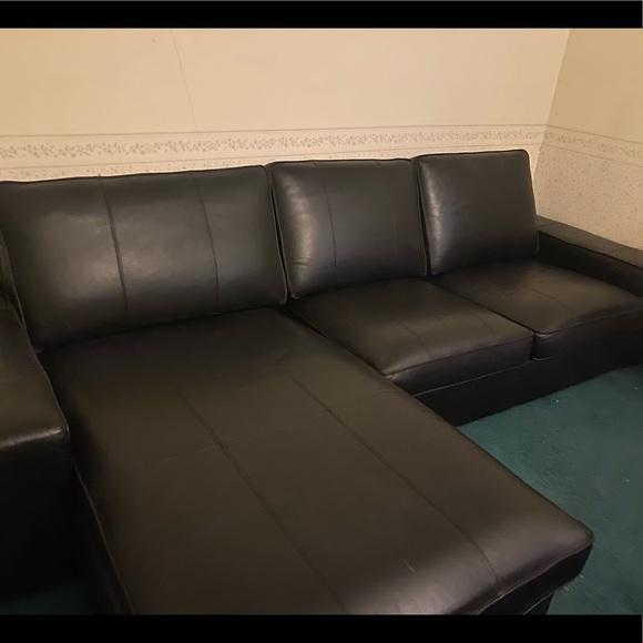 IKEA Leather Sectional Sofa 4 sets. - Picture 3 of 10